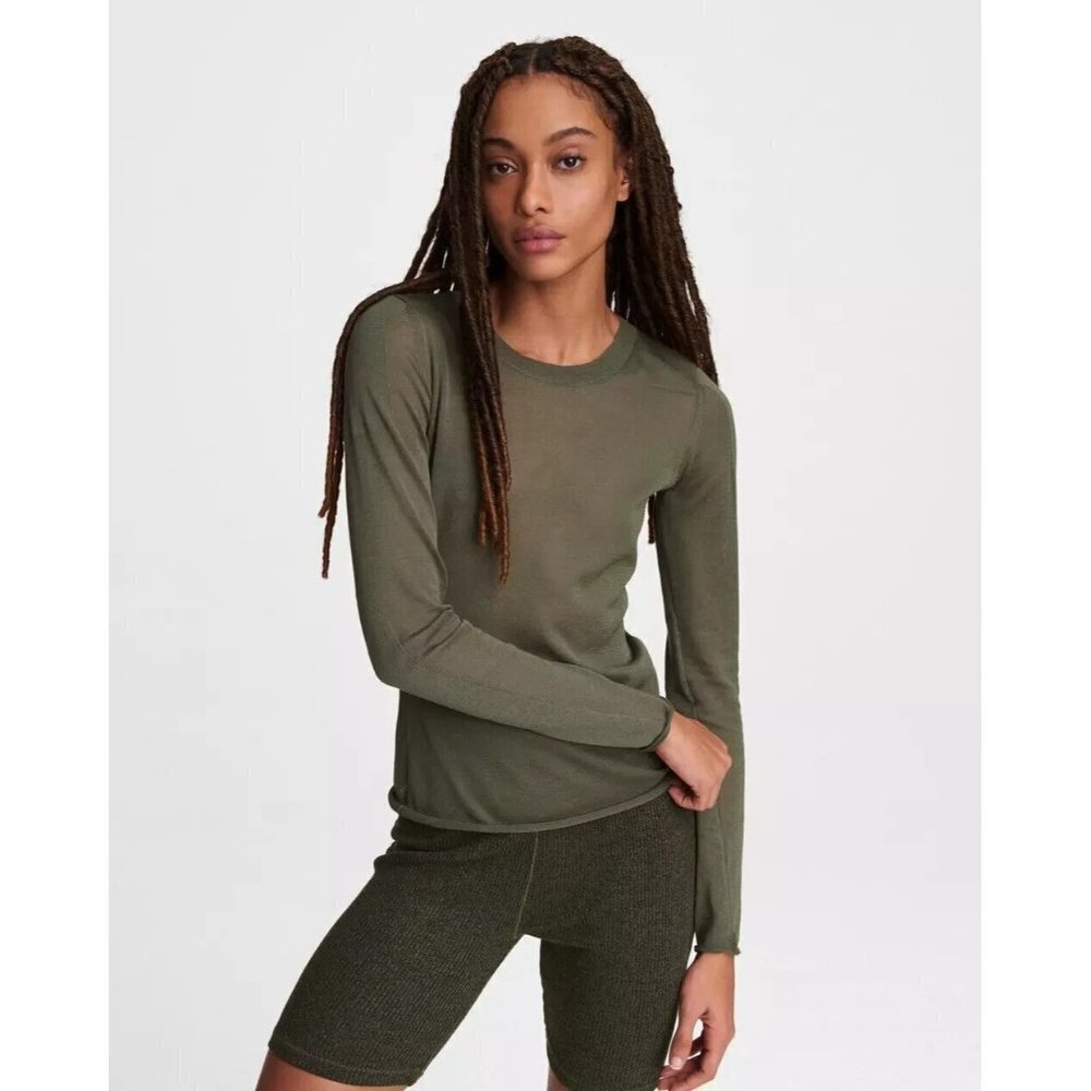 Rag & Bone Women's Ola Viscose Lightweight Crew Slim Fit Sweater Size Xs Nwt